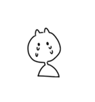 白い変な猫（個別スタンプ：21）