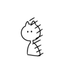 白い変な猫（個別スタンプ：23）