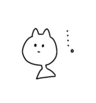 白い変な猫（個別スタンプ：30）