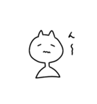 白い変な猫（個別スタンプ：35）