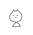 白い変な猫（個別スタンプ：40）