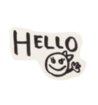 シンプル文字①（個別スタンプ：6）