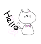 顔が中心によった猫（個別スタンプ：1）