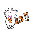 顔が中心によった猫（個別スタンプ：14）