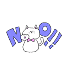 顔が中心によった猫（個別スタンプ：15）