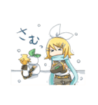 色々スタンプな鏡音リンちゃんと鏡音レン君（個別スタンプ：35）