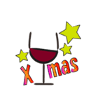 ワインとクリスマス（欧風冬のスタンプ）（個別スタンプ：13）