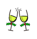 ワインとクリスマス（欧風冬のスタンプ）（個別スタンプ：24）
