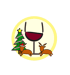 ワインとクリスマス（欧風冬のスタンプ）（個別スタンプ：38）