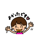 外ハネショートちゃん（個別スタンプ：8）