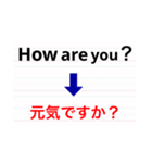 英語de伝えるよ。（個別スタンプ：4）