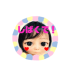 全力顔の女の子（個別スタンプ：4）