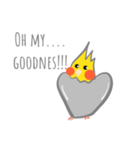 シンプルなオカメインコの日常会話（個別スタンプ：6）