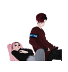 Romantic Couples Falling in Love 3（個別スタンプ：4）