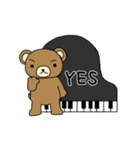 ピアノ弾きのクマさん（個別スタンプ：13）