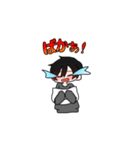 しょぼん猫と少年（個別スタンプ：6）