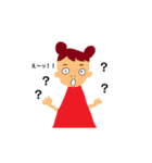 色々な髪型の女の子と男の子（個別スタンプ：3）
