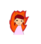 色々な髪型の女の子と男の子（個別スタンプ：4）