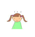 色々な髪型の女の子と男の子（個別スタンプ：6）