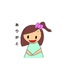 色々な髪型の女の子と男の子（個別スタンプ：7）