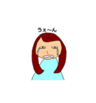 色々な髪型の女の子と男の子（個別スタンプ：8）