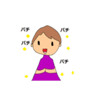 色々な髪型の女の子と男の子（個別スタンプ：11）