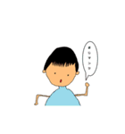 色々な髪型の女の子と男の子（個別スタンプ：21）