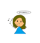 色々な髪型の女の子と男の子（個別スタンプ：25）