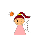 色々な髪型の女の子と男の子（個別スタンプ：37）
