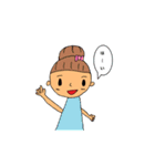 色々な髪型の女の子と男の子（個別スタンプ：38）