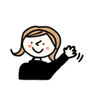 秋冬の女の子（個別スタンプ：1）
