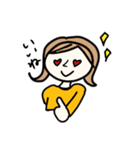 秋冬の女の子（個別スタンプ：6）