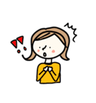 秋冬の女の子（個別スタンプ：9）