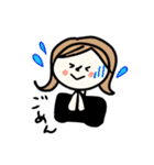 秋冬の女の子（個別スタンプ：13）