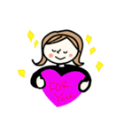 秋冬の女の子（個別スタンプ：16）