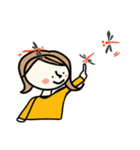 秋冬の女の子（個別スタンプ：24）