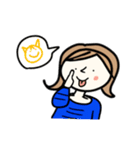 秋冬の女の子（個別スタンプ：30）