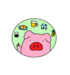 円の中の動物たち（個別スタンプ：20）