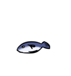 生きるのに一生懸命な魚のスタンプ（個別スタンプ：1）