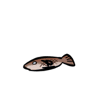 生きるのに一生懸命な魚のスタンプ（個別スタンプ：4）