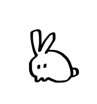 表情豊かなしろくろうさぎ（個別スタンプ：1）