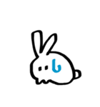 表情豊かなしろくろうさぎ（個別スタンプ：2）