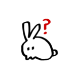 表情豊かなしろくろうさぎ（個別スタンプ：3）