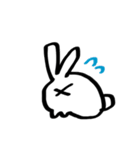 表情豊かなしろくろうさぎ（個別スタンプ：5）