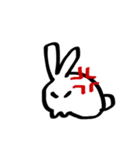 表情豊かなしろくろうさぎ（個別スタンプ：6）