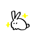 表情豊かなしろくろうさぎ（個別スタンプ：8）