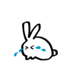 表情豊かなしろくろうさぎ（個別スタンプ：10）