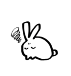 表情豊かなしろくろうさぎ（個別スタンプ：11）