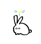 表情豊かなしろくろうさぎ（個別スタンプ：12）