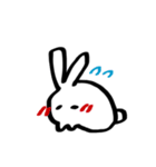 表情豊かなしろくろうさぎ（個別スタンプ：14）
